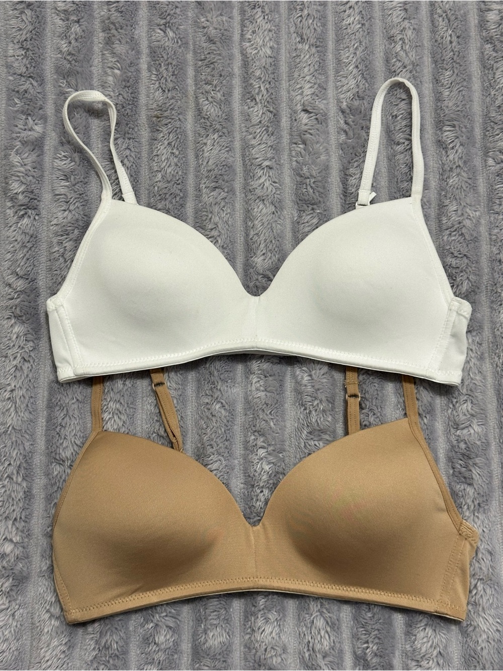 Hanes Smooth T-Shirt Bras - White & Nude